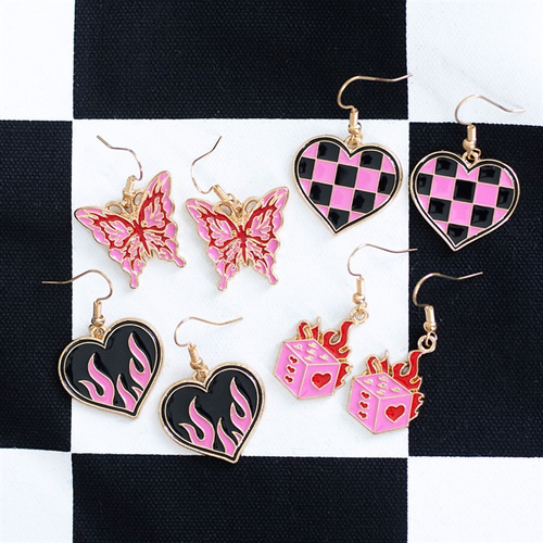 Burning Heart Earrings